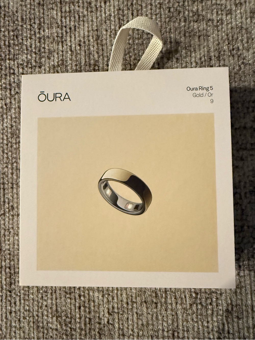 Oura Ring 5 in Gold, size 9, NIB
